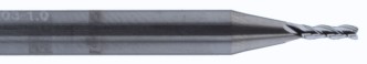 Micro Endmill Z3 SC E25UF For non-ferrous metals and micro machine - Profile view